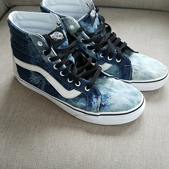 acid denim vans high top